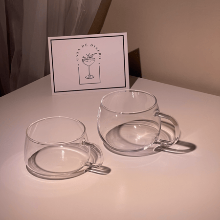 كأس زجاجي بسعة 350 مل و 275 مل