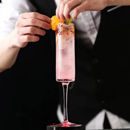 كأس نبيذ زجاجي بسعة 180 مل