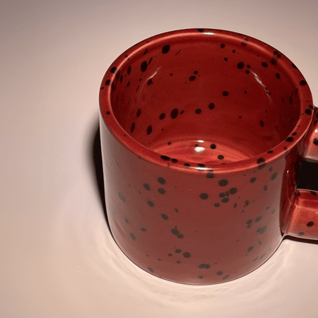 كوب رخامي احمر بسعة 290 مل