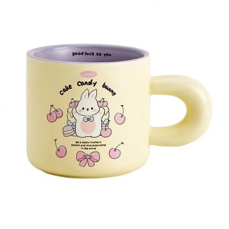 كوب بنمط كرتوني على شكل ارنب بسعة 335 مل