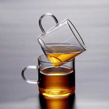 كأس زجاجي قطعتين بسعة 115 مل