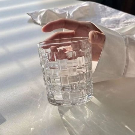 كأس زجاجي بارز بسعة 220 مل