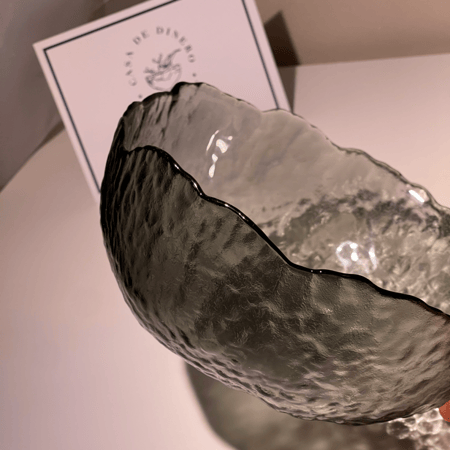 صحن مجوف زجاجي اسود