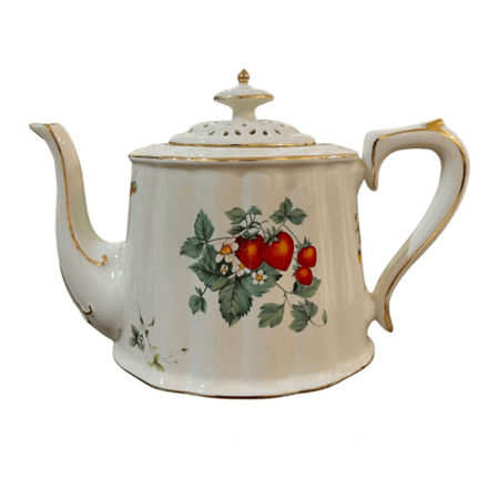 ابريق شاي بزهرة الفراولة