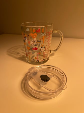 كأس زجاجي بسعة 360 مل