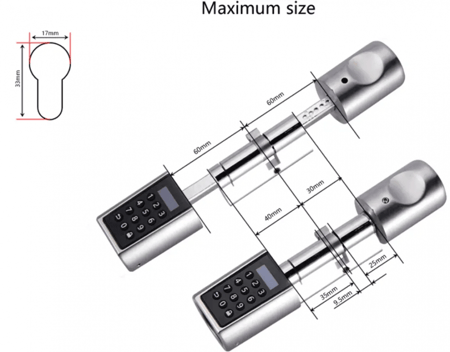 قفل باب ذكي مع تقنية بلوتوث للفتح بدون مفتاح