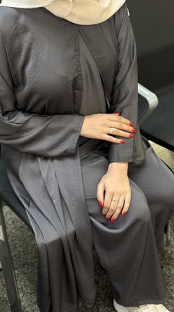 عباية سفر رمادي S22