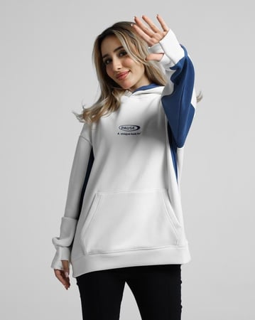 هودي ابيض&ازرق P1