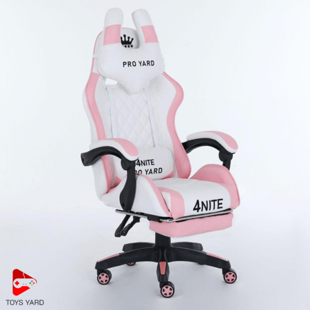 كرسي قيمنق برو4 وردي بأبيض