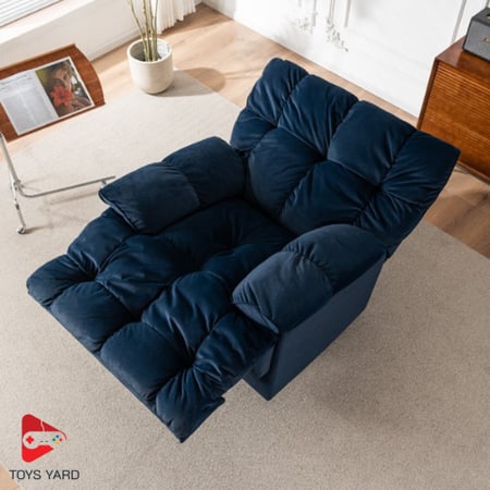 كرسي استرخاء مخمل لون كحلي