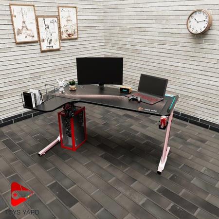 طاولة العاب قيمنق بلس 2 لون وردي