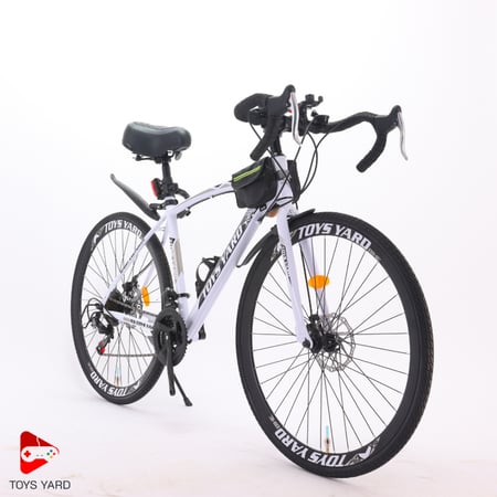 دراجة هوائية رياضية رود للطرق المستويه أبيض بأسود