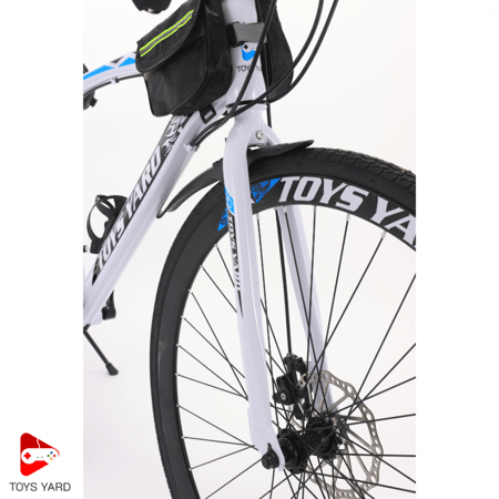 دراجة هوائية رياضية رود للطرق المستويه أبيض بأزرق