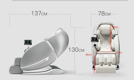 كرسي مساج كهربائي للجسم كامل موديل 2024 لون فضي