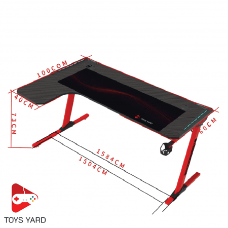 طاولة العاب قيمنق بلس 2 لون أبيض