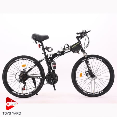 سيكل هوائي قابل للطي هجين لون أسود