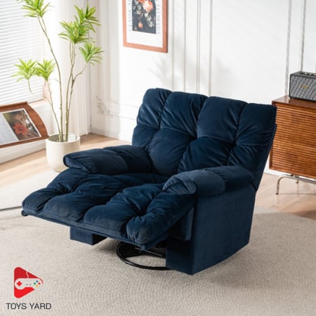 كرسي استرخاء مخمل لون كحلي