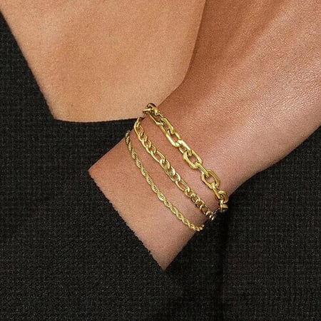 stainless steel chain gold bracelet