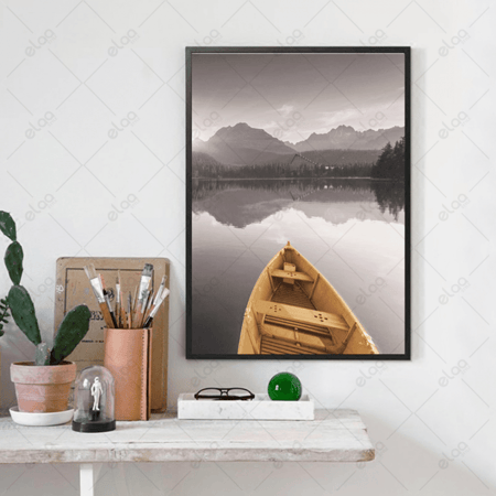 منظر طبيعي لقارب غروب الشمس