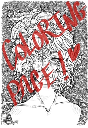 Mushrooms- Coloring page