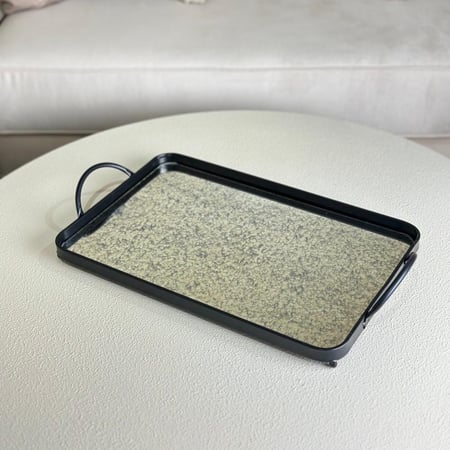 صينية تقديم معدن بسطح مرايا