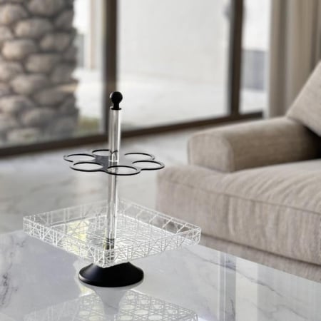 تقديمة اكرليك مع حامل فناجيل