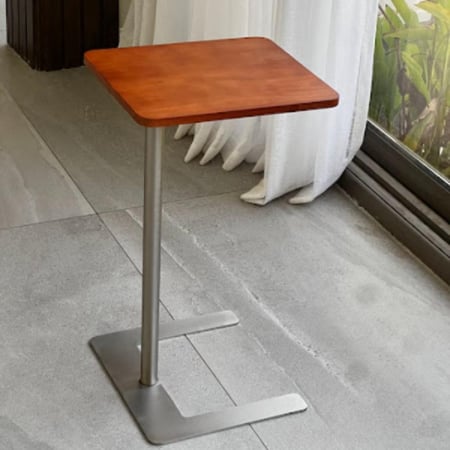 طاولة خدمة بسطح خشب