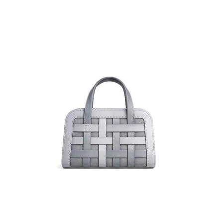 Grey leather bag