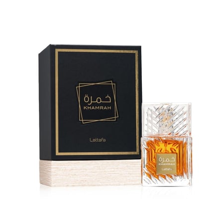 عطر خمرة من المجموعة المتميزة من لطافة، زجاجة او دي بارفان سعة 100 مل برائحة فاخرة تدوم طويلًا من مزيج من روائح خشبية وتوابل، مجموعة هدية، للجنسين