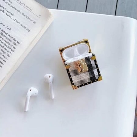 صندوق فاخر لحفظ علبة سماعات  Apple Airpods 1/2