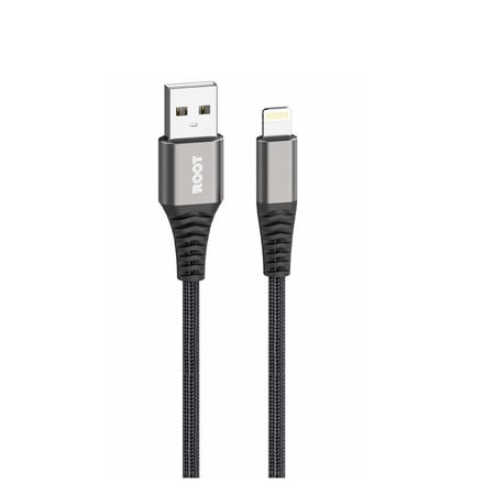 كيبل ايفون أسود قماش 1.2M روت