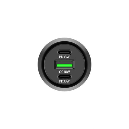 شاحن سيارة 84 واط ثلاث منافذ 2PD و USB