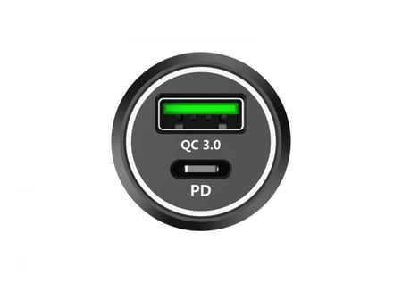 شاحن سيارة 38W منفذين PD و USB
