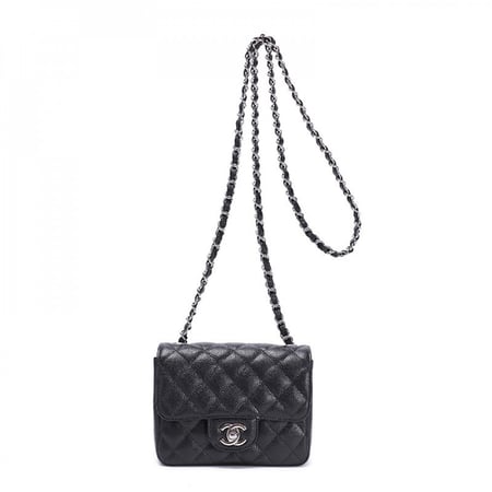 ‎شانيل كلاسيك  (كافيار) هاردوير فضي Chanel classic size 18 cm gold (كافيار)