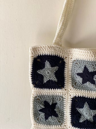 Stars crochet totebag