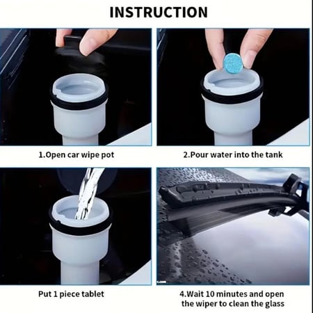 حبيبات تنظيف زجاج السيارة المركزه (5حبات)