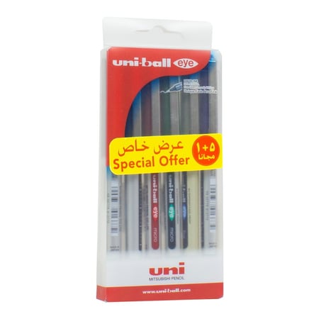 طقم أقلام يوني بول قلم سائل UB150-06C