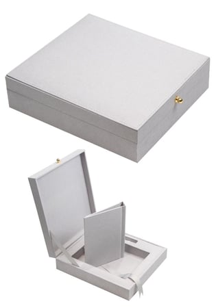 البوم حراري مع صندوق A5 بدون حشوة لون رمادي