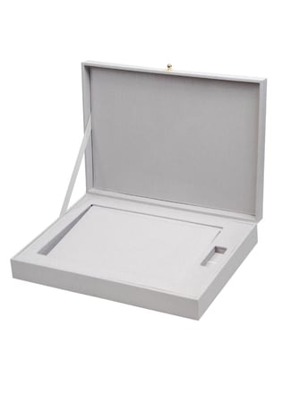 البوم حراري مع صندوق A4 بدون حشوة لون رمادي