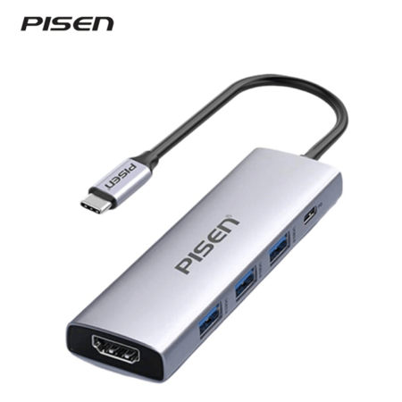 موزع PISEN Type-C 5in1 multi