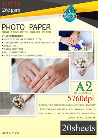 ورق صور لوستر مقاس A2