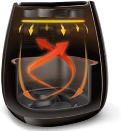 مقلاة هوائية من فيليبس لون اسود HD9218/54- 60hz