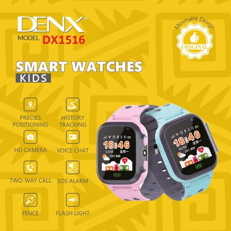 ساعة ذكية للأطفال ، شاشة تعمل باللمس ساعة للأطفال الصغار مع موقع في الوقت الفعلي ، ساعة التقاط صور للحفاظ على سلامة الأطفال للفتيات والفتيان 3-12 سنة