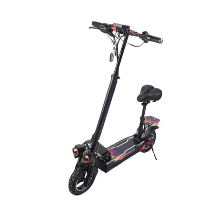 سكوترDENX DX2702 الكهربائي بقوة محرك 500 واط، بطارية 48 فولت، ومدى يصل إلى 80 كم.