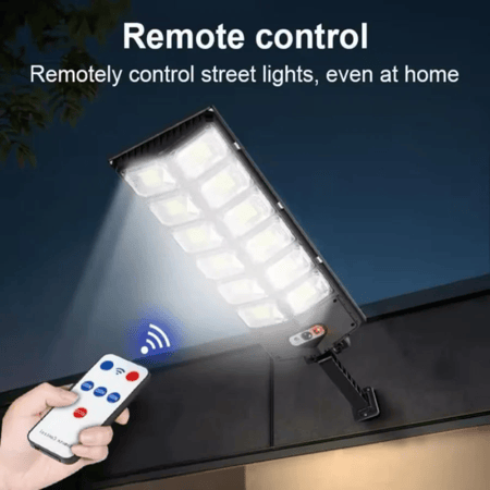 مصباح طاقة شمسية مع بطارية بسعة 25000 مللي أمبير وجهاز تحكم عن بعد لإضاءة الطرق والحدائق من DENX DX2059