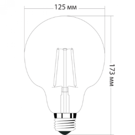لمبة ليد زجاجية إضاءة صفراء هادئة حجم كبير 4 واط - G125