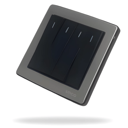 مفتاح كهرباء جداري للإنارة رباعي تيتانيوم