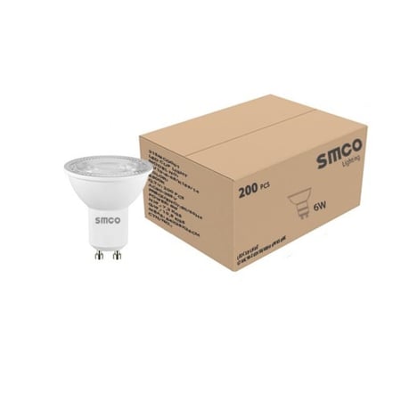 كرتون لمبة 4000K SMCO ليد GU10 كريمي 6W
