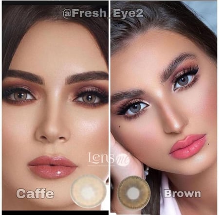 كافيه كافي براون بني brown latte عدسات لنسمي lensme نورة بو عوض