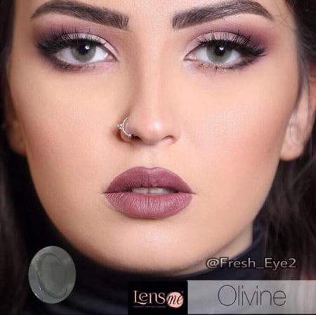 اوليفين أوليفين عدسات لنسمي lensme نورة بو عوض olivine ملونة لاصقة لنس